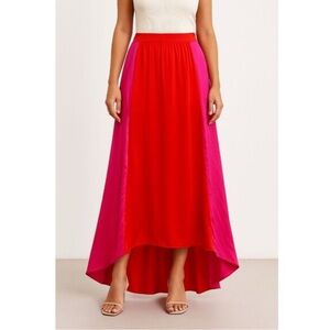 Petal & Pup Maxi Skirt High-low hem